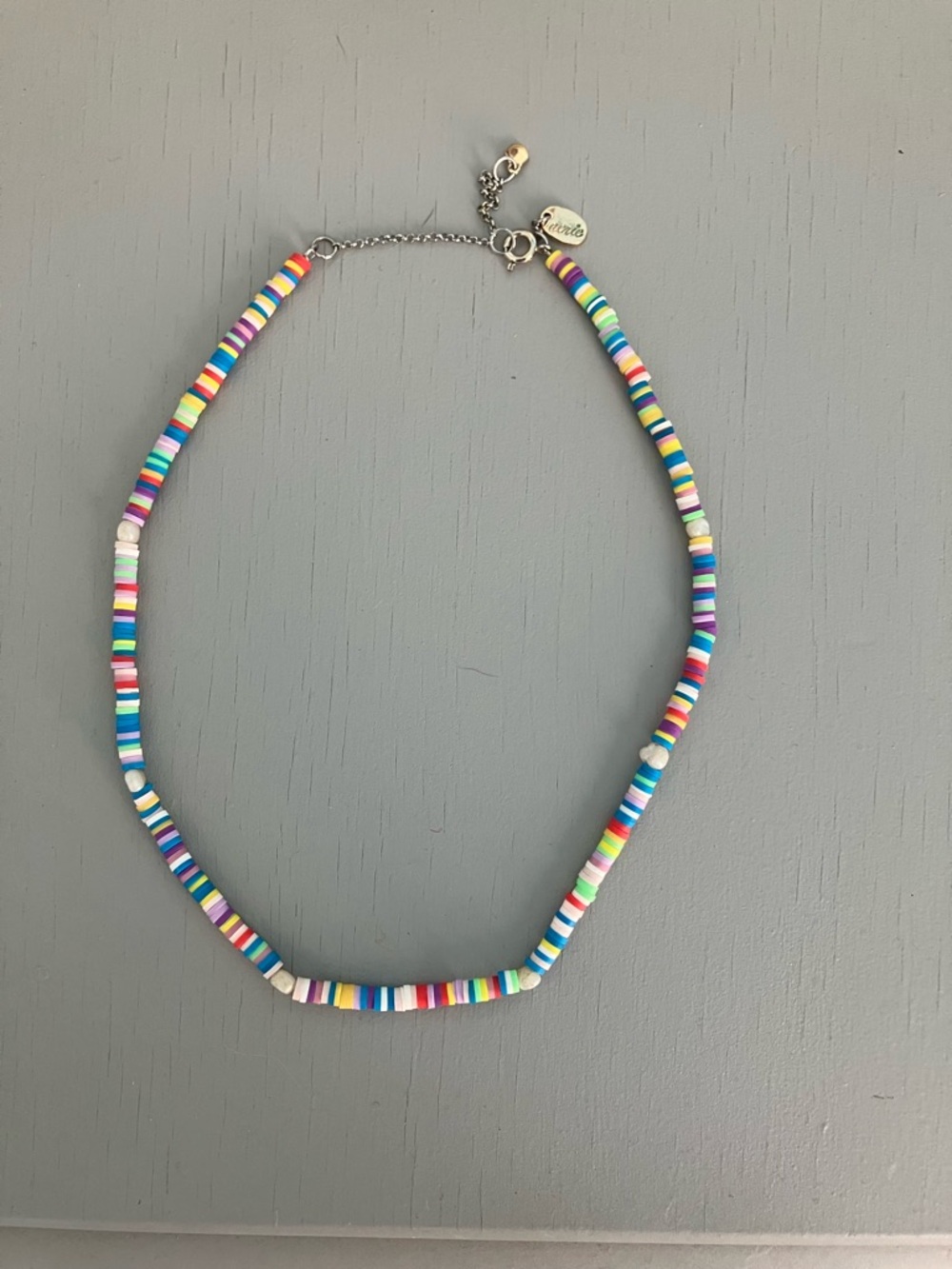 aerie Rainbow Disc Bead Necklace